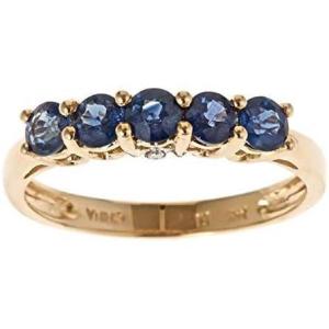 imageGin and Grace 14K Yellow Gold Genuine Blue Sapphire Ring with Diamonds for women  Ethically authentically ampamp organically sourced RoundCut shaped Sapphire handcrafted jewelry for her  Sapphire Ring for women