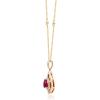 imageGin ampamp Grace Womens 14K Yellow Gold Mozambique Genuine Hot Pink Ruby Pendant With Diamonds PearCut Shaped QA0940PBY