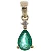 imageGin and Grace 10K Yellow Gold Natural Zambian Emerald Pendant with natural Diamonds for womenEthically Metal Emerald