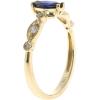 imageGin ampamp Grace 10K Yellow Gold Genuine Blue Sapphire Ring with Diamonds for women  Ethically authentically ampamp organically sourced MarquiseCut shaped Sapphire handcrafted jewelry for her  Sapphire Ring for women