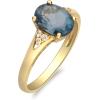 imageGin ampamp Grace 10K Yellow Gold Genuine London Blue Topaz Ring with Diamonds for women  Ethically authentically ampamp organically sourced Ovalcut shaped London Blue Topaz handcrafted jewelry for her