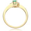imageGin ampamp Grace 10K Yellow Gold Natural Zambian Emerald Ring with Natural Diamonds for women  Ethically authentically ampamp organically sourced Pearcut Emerald handcrafted jewelry for her  Emerald Ring for women