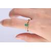 imageGin ampamp Grace 10K Yellow Gold Natural Zambian Emerald Ring with Natural Diamonds for women  Ethically authentically ampamp organically sourced Pearcut Emerald handcrafted jewelry for her  Emerald Ring for women
