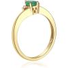 imageGin ampamp Grace 10K Yellow Gold Natural Zambian Emerald Ring with Natural Diamonds for women  Ethically authentically ampamp organically sourced Pearcut Emerald handcrafted jewelry for her  Emerald Ring for women