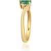 imageGin ampamp Grace 10K Yellow Gold Natural Zambian Emerald Ring with Natural Diamonds for women  Ethically authentically ampamp organically sourced Pearcut Emerald handcrafted jewelry for her  Emerald Ring for women