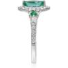 imageGin ampamp Grace 14K White Gold Natural Zambian Emerald Ring with Natural Diamonds for women  Ethically authentically ampamp organically sourced Marquise SquareCut Emerald handcrafted jewelry for her