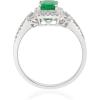 imageGin ampamp Grace 14K White Gold Natural Zambian Emerald Ring with Natural Diamonds for women Emerald Ring for women