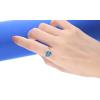 imageGin ampamp Grace 14K Yellow Gold Genuine London Blue Topaz Ring with Diamonds for women  Ethically authentically ampamp organically sourced Cushion cut shaped London Blue Topaz handcrafted jewelry for her  London Blue Topaz Ring for women