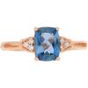 imageGin and Grace 10K Rose Gold Genuine London Blue Topaz Ring with Diamonds for women  Ethically authentically ampamp organically sourced Cushioncut shaped London Blue Topaz handcrafted jewelry for her  London Blue Topaz Ring for women