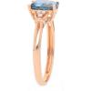 imageGin and Grace 10K Rose Gold Genuine London Blue Topaz Ring with Diamonds for women  Ethically authentically ampamp organically sourced Cushioncut shaped London Blue Topaz handcrafted jewelry for her  London Blue Topaz Ring for women