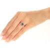 imageGin and Grace 10K Rose Gold Genuine London Blue Topaz Ring with Diamonds for women  Ethically authentically ampamp organically sourced Cushioncut shaped London Blue Topaz handcrafted jewelry for her  London Blue Topaz Ring for women