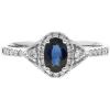 imageGin ampamp Grace 10K White Gold Genuine Blue Sapphire Ring with Diamonds for women  Ethically authentically ampamp organically sourced OvalCut shaped Sapphire handcrafted jewelry for her  Sapphire Ring for women