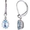 imageGin ampamp Grace 10K White Gold Genuine Aquamarine Diamond I1I2 Earring for Women