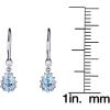 imageGin ampamp Grace 10K White Gold Genuine Aquamarine Diamond I1I2 Earring for Women