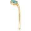 imageGin ampamp Grace 10K Yellow Gold Natural Zambian Emerald Ring for women  Ethically authentically ampamp organically sourced PearCut Emerald handcrafted jewelry for her  Emerald Ring for women