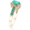 imageGin ampamp Grace 14K Yellow Gold Natural Zambian Emerald Ring with Natural Diamonds for women  Ethically authentically ampamp organically sourced OvalCut ampamp RoundCut Emerald handcrafted jewelry for her  Emerald Ring for women