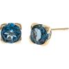 imageGin ampamp Grace 10K Yellow Gold Genuine London Blue Topaz Earring for Women