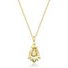 imageGin ampamp Grace 10K Yellow Gold Ethiopian Opal and Emerald Pendant Necklace with Diamonds for women  Ethically authentically ampamp organically sourced Pear shaped opal handcrafted jewelry for her