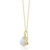 imageGin ampamp Grace 10K Yellow Gold Natural Ethiopian Opal Diamond Pendants with Chain for Women  Pear shaped pink opal handcrafted Jewelry Gifts For Her Holiday Season Gifts