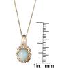 imageGin ampamp Grace 10K Yellow Gold Natural Opal Natural Diamond I1I2 Pendant Necklace with Gold Chain for Women Jewelry Gifts
