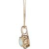 imageGin ampamp Grace 10K Yellow Gold Natural Opal Natural Diamond I1I2 Pendant Necklace with Gold Chain for Women Jewelry Gifts
