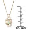 imageGin ampamp Grace 10K Yellow Gold Natural Opal Natural Diamond I1I2 Pendant Necklace with Gold Chain for Women Mothers Day Jewelry Gifts