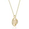 imageGin ampamp Grace 10K Yellow Gold Natural Opal Natural Diamond I1I2 Pendant Necklace with Gold Chain for Women Mothers Day Jewelry Gifts