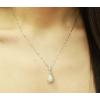 imageGin ampamp Grace Valentines Jewelry 10K White Gold Natural Opal Diamond I1I2 Pendant for Women