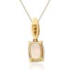 imageGin ampamp Grace womens 14K Yellow Gold Natural Ethiopian Opal Pendant With Diamonds  Ethically Authentically ampamp Organically Sourced CushionCut Shaped Opal HandCrafted Jewelry Necklaces TW3420PEO