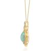 imageGin ampamp Grace womens 14K Yellow Gold Natural Ethiopian Opal Pendant With Diamonds  Ethically Authentically ampamp Organically Sourced Pear Shaped Opal HandCrafted Jewelry  Opal Necklaces GJ18730PEO