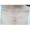 imageGin ampamp Grace womens 14K Yellow Gold Natural Ethiopian Opal Pendant With Diamonds  Ethically Authentically ampamp Organically Sourced Pear Shaped Opal HandCrafted Jewelry  Opal Necklaces GJ18730PEO