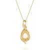 imageGin ampamp Grace womens 14K Yellow Gold Natural Ethiopian Opal Pendant With Diamonds  Ethically Authentically ampamp Organically Sourced Pear Shaped Opal HandCrafted Jewelry  Opal Necklaces GJ18730PEO