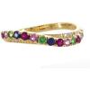 imageGin ampamp Grace 18K Yellow Gold Genuine Multi Precious ampamp SemiPrecious Stone Diamond SI1 Statement Ring Size 7 for Women Jewelry Gifts