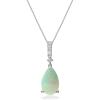 imageGin ampamp Grace Valentines Jewelry 10K White Gold Natural Opal Diamond I1I2 Pendant for Women