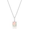 imageGin ampamp Grace womens 14K White Gold Natural Ethiopian Opal Pendant With Diamonds  Ethically Authentically ampamp Organically Sourced OvalCut Shaped Opal HandCrafted Jewelry Necklaces GJ15854PEO