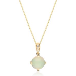 imageGin ampamp Grace womens 14K Gold Natural Ethiopian Opal Pendant With Diamonds  Ethically Authentically ampamp Organically Sourced RoundCut Shaped Opal HandCrafted Jewelry TW1391PEO Yellow