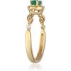 imageGin ampamp Grace 14K Yellow Gold Natural Zambian Emerald Ring with Natural Diamonds for women  Ethically authentically ampamp organically sourced OvalCut Emerald handcrafted jewelry for her  Emerald Ring for women