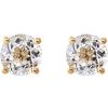 imageGin ampamp Grace 10K Yellow Gold Genuine White Topaz Diamond I1 Stud Earring Daily Work Wear Jewelry for Women Holiday Gifts Gifts for Her