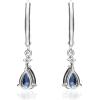 imageGin ampamp Grace 14K White Gold Natural Blue Sapphire Diamond I1I2 Earring for Women