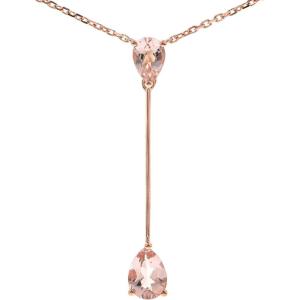 imageGin ampamp Grace 10K Rose Gold Genuine Morganite Necklace for Women