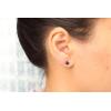 imageGin ampamp Grace 10K Yellow Gold Genuine Indian Blue Sapphire Diamond SI1 Stud Earring for Women