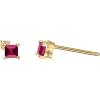 imageGin ampamp Grace 10K Yellow Gold Genuine Ruby and Natural Diamond I1 Earring for Women