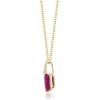 imageGin ampamp Grace 10K Yellow Gold Genuine Ruby and Natural Diamond I1 Pendant for Women