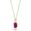 imageGin ampamp Grace 10K Yellow Gold Genuine Ruby and Natural Diamond I1 Pendant for Women