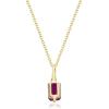 imageGin ampamp Grace 10K Yellow Gold Genuine Ruby and Natural Diamond I1 Pendant for Women