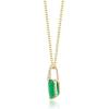 imageGin ampamp Grace 10K Yellow Gold Natural Zambian Emerald Pendant With Natural Diamonds For Women Ethically Authentically ampamp Organically Sourced EmeraldCut Emerald HandCrafted Jewelry For Her