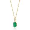 imageGin ampamp Grace 10K Yellow Gold Natural Zambian Emerald Pendant With Natural Diamonds For Women Ethically Authentically ampamp Organically Sourced EmeraldCut Emerald HandCrafted Jewelry For Her