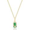 imageGin ampamp Grace 10K Yellow Gold Natural Zambian Emerald Pendant With Natural Diamonds For Women Ethically Authentically ampamp Organically Sourced EmeraldCut Emerald HandCrafted Jewelry For Her