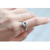 imageGin ampamp Grace 14K White Gold Natural Fire Aquamarine Diamond I1I2 Propose Promise Ring Size 7 for Women