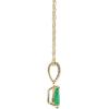imageGin ampamp Grace 10K Yellow Gold Natural Zambian Emerald Pendant with natural Diamonds for Women Holiday Gifts  Ethically Authentically ampamp Organically Sourced Pearcut Emerald handcrafted Jewelry Gifts For Her Holiday Season Gifts